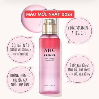 Xịt khoáng ahc. premier rose double glow mist 100ml