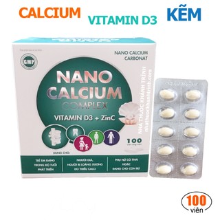 Nano calcium complex vitamin d3 + zinc - bổ sung calci, vitamin d3, kẽm