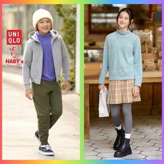 UNIQLO👐JAPAN_Áo thun lông cừu (trơn/có gân) cổ cao, dài tay 🌞