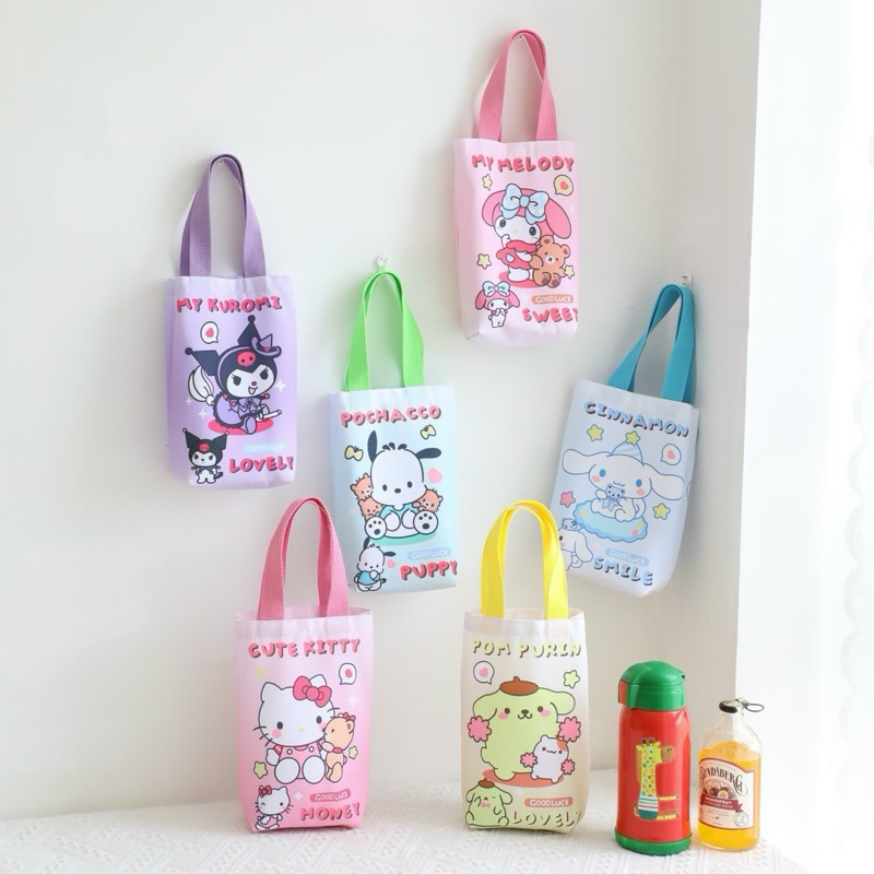 Túi đựng bình nước -ly giữ nhiệt ( giao màu ngẫu nhiên )