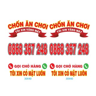 Decal dán xe sđt theo yêu cầu Chốn ăn chơi .... chở hàng có mặt ngay SL 1 đôi