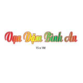 Decal chữ vạn dặm bình an, Tem vạn sự bình an dán đầu xe..
