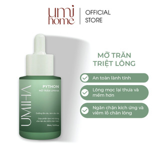 Mỡ trăn triệt lông nguyên chất UMIHA dùng cho vùng Nách, Bikini, Chân Tay, Ngực Bụng UMIHA ORGANIC 10/30ml tại nhà
