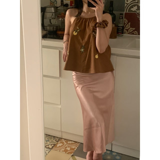 (Pre-order) (Customize) CLASSIC SKIRT - CHÂN VÁY LỤA ĐUÔI CÁ CỔ ĐIỂN