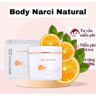  kem Body narci natural smooth white body 200ml giúp trắng da không lộ vân không bết dính  phục hồi da hạn dùng 2028 