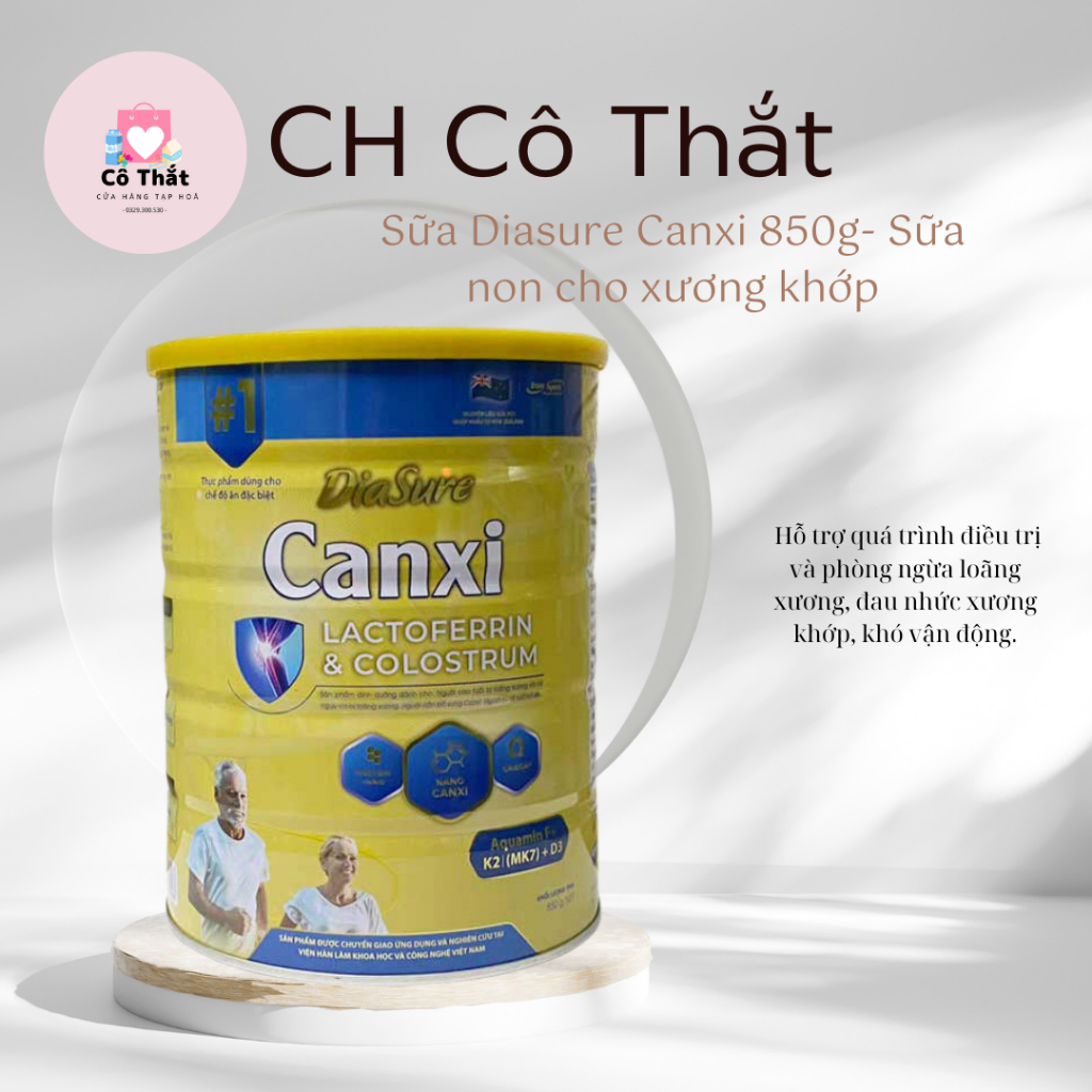 Sữa Diasure Canxi 850g- Sữa non cho xương khớp