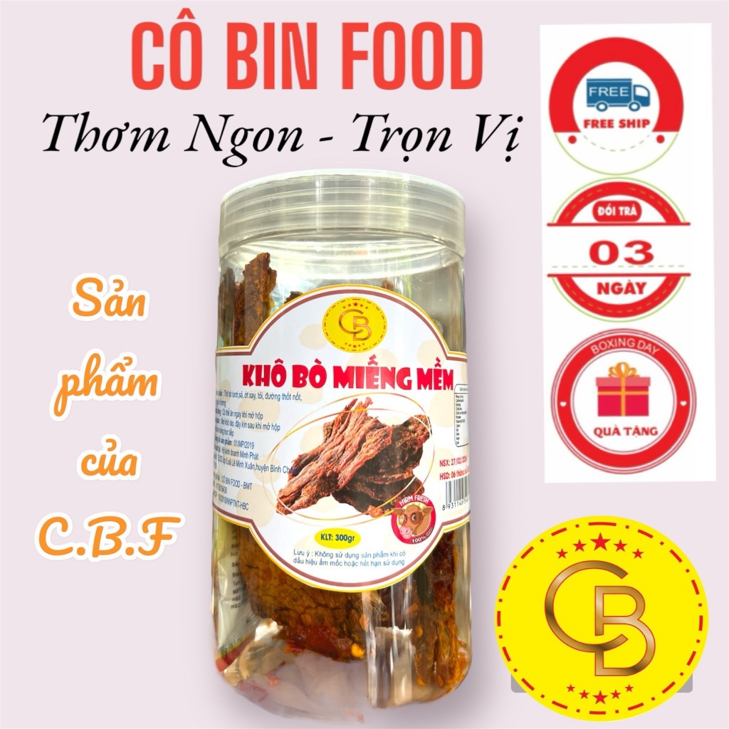 KHÔ BÒ MIẾNG HŨ 300gr