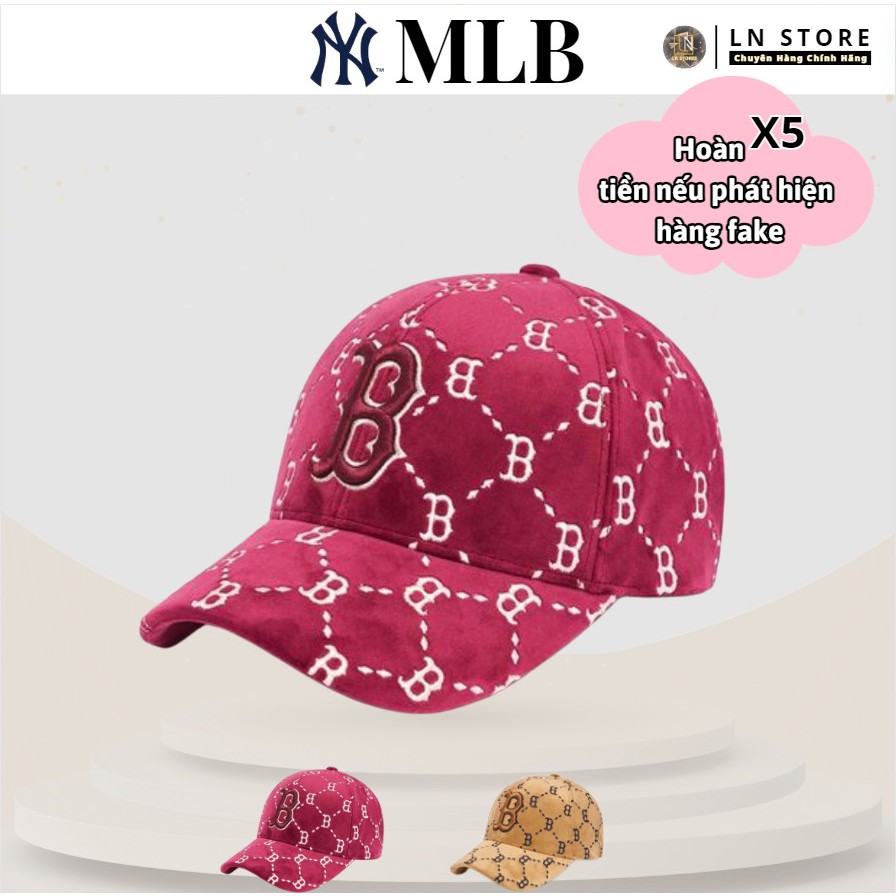 [ Authentic ] MLB – Mũ lưỡi trai MLB chữ B unisex Dia Monogram