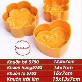 KHUÔN XÔI HÌNH HOA HỒNG, HÌNH TRÁI TIM, PHÚC LỘC THỌ NHIỀU KÍCH CỠ