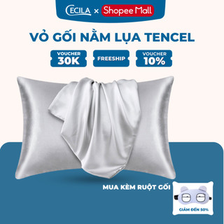 Vỏ gối nằm vải lụa Tencel cao cấp Cecila màu trơn mềm mịn, thân thiện với mọi làn da, kích thươc 50 x 70 cm