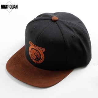 Mũ nón kết lưỡi trai Brixton đen kết hợp nâu snapback cao cấp form đẹp cá tính
