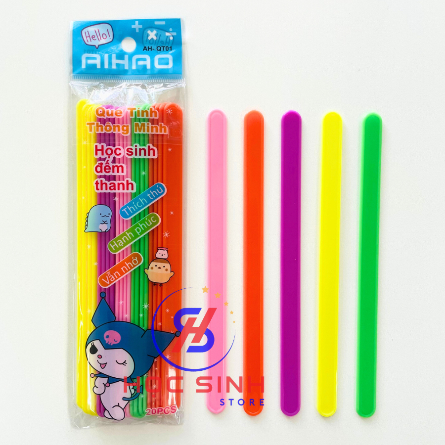 Combo 2 Bộ (40 Que Tính) Thông Minh Dành Cho Học Sinh Aihao QT01 Nhiều Màu Sắc