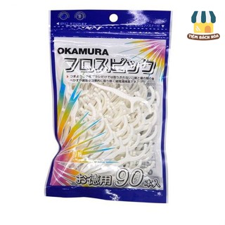  Combo 5 gói tăm chỉ nha khoa chất lượng Nhật Bản Okamura  Bịch 90 cây  - Tiệm Bách Hóa 