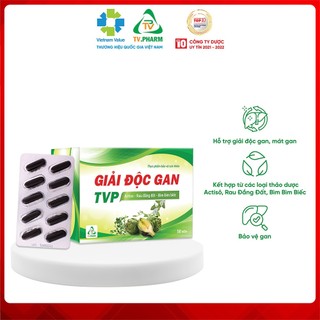 Thực phẩm bảo vệ sức khỏe GIẢI ĐỘC GAN TVP - Hỗ trợ giải độc gan, mát gan, bảo vệ gan (50 viên)