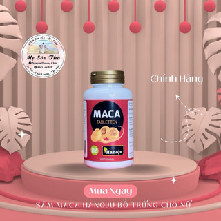 Mẫu mới có hình củ sâm Maca Bio Hanoju cho nữ bổ trứng tăng thụ thai