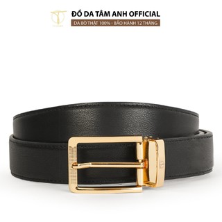 Thắt lưng nam mặt khoá xỏ kim trẻ trung TÂM ANH, dây lưng nam da bò thật cao cấp bền đẹp tiện dụng D480-1356-RF