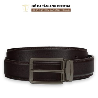 Thắt lưng nam mặt khoá xỏ kim trẻ trung TÂM ANH, dây lưng  nam da bò thật cao cấp bền đẹp tiện dụng D480-1356X