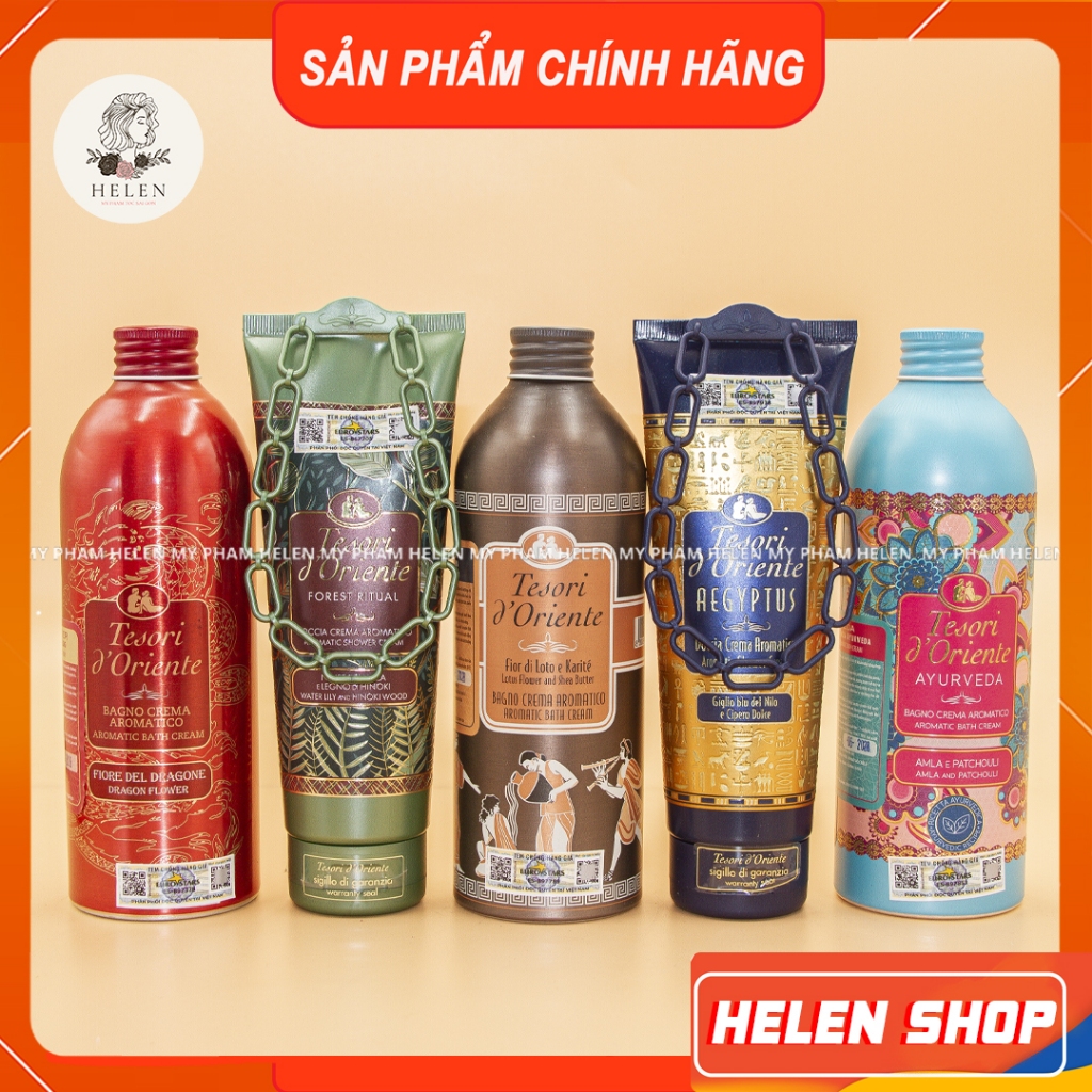 Sữa tắm xích Tesori D Oriente 250-500ML 16 Mùi - Hương nước hoa, dưỡng ẩm, lưu hương, trắng da