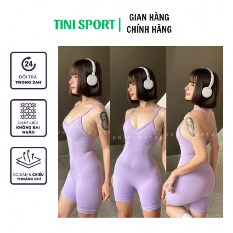 Jumsuit Ngắn Ôm Body Sẵn Đệm Mút Đi Biển, Tập Gym, Yoga