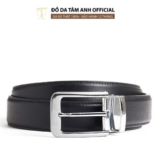 Thắt lưng nam mặt khoá xỏ kim trẻ trung TÂM ANH, dây lưng  nam da bò thật cao cấp bền đẹp tiện dụng D480-1361-RF