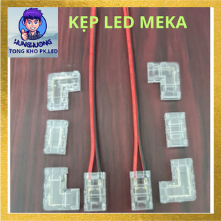 Kẹp led meka, kẹp góc, nối thẳng, kẹp có dây 12v-2835-8mm