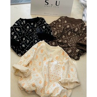 Áo thun nam nữ bbr phối kẻ cực chất - áo phông nam nữ dành cho các cặp đôi chất cotton