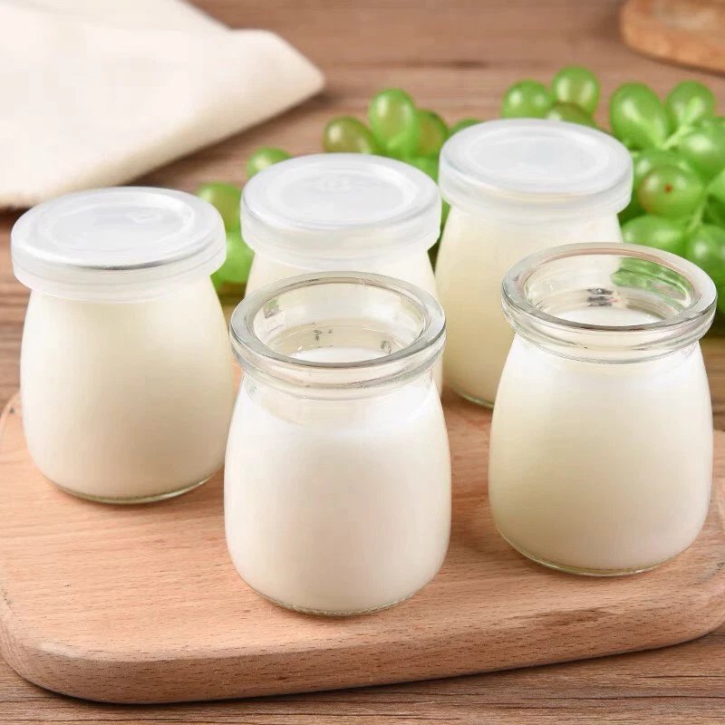 Hũ thủy tinh làm sữa chua, làm pubding, hũ trữ đồ ăn dặm 100ml
