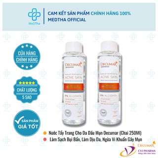 Nước tẩy trang decumar cho da mụn - làm sạch da, không cồn ph 5.5