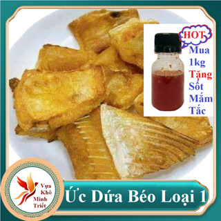 1 kg Ức Bụng Mỡ Khô Cá Dứa Cắt Sợi Siêu Béo- Đặc Sản Minh Triết [Tặng Kèm Sốt Tắc Chua Cay]- Vựa Khô Minh Triết