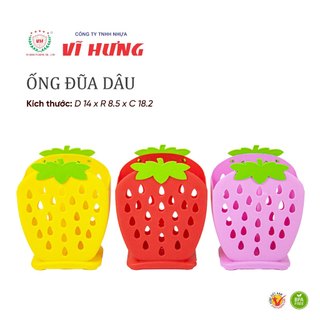 Ống cắm đũa hình trái dâu siêu xinh nhựa vĩ hưng - 3635