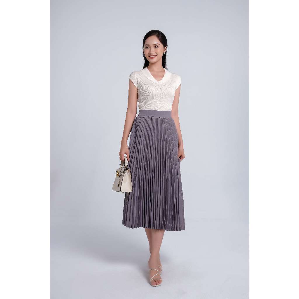 Chân váy xếp ly công sở dáng dài phong cách thanh lịch trẻ trung sang chảnh Meistore CV08