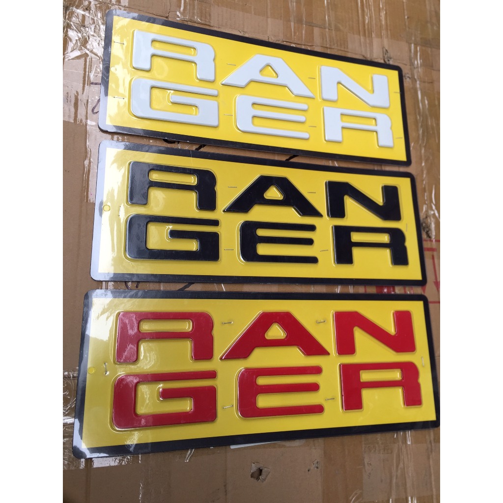 Chữ ranger nổi dán nắp thùng xe Ford ranger 2023+. Chữ nổi ranger dán bưởng Ford ranger 2023 - 2024