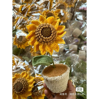 Chậu Hoa Hướng Dương len