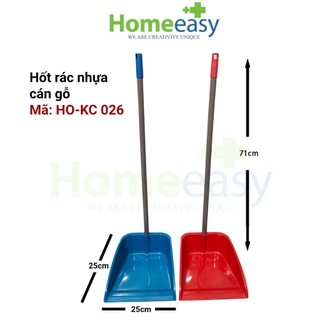 Ky hốt rác nhựa cán gỗ Homeeasy KC026 - Giao màu ngẫu nhiên