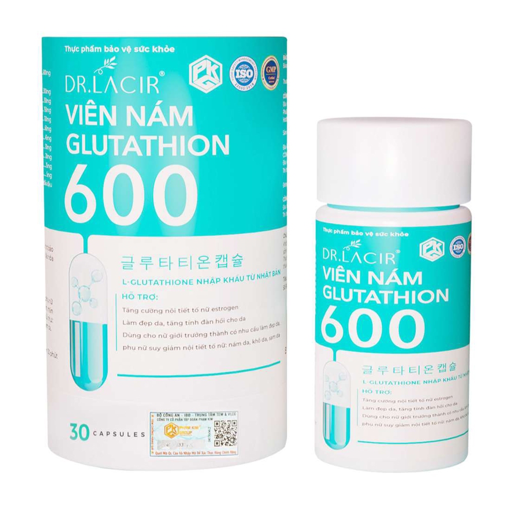 Viên Uống trắng da Glutathione 600 MẪU MỚI 2024, viên uống trắng da mờ nám, mờ thâm