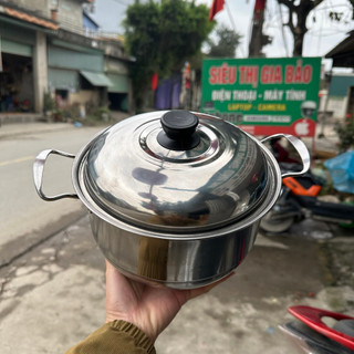 Nồi lẩu inox 24cm sử dụng tất cả các loại bếp