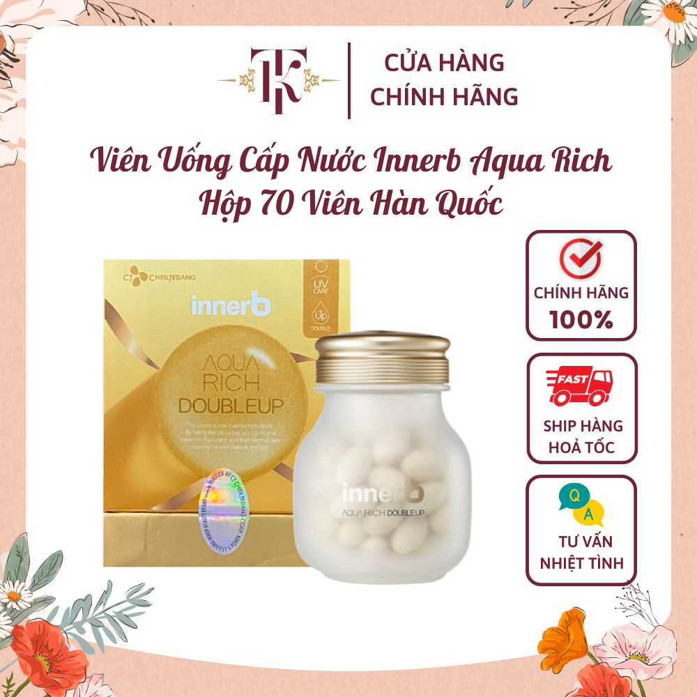 Viên Uống Cấp Nước Và Bổ Sung Collagen Innerb Aqua Rich Double Up 70 Viên