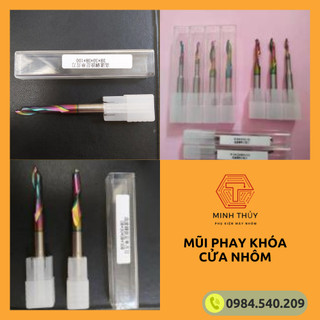 Mũi phay khoét lỗ khóa cửa nhôm, phay ngọt, siêu thoát phôi