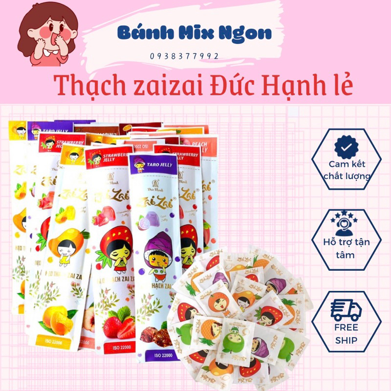 Thạch rau câu zaizai Đức Hạnh xá 1kg ngắn/dài- Shop sỉ