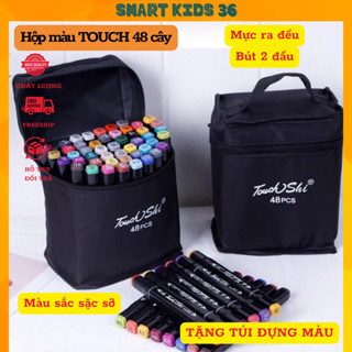 (TẶNG KÈM TÚI) 48 Cây Bút màu Marker Lalunavn Touch Cool 2 Đầu tô màu dạ vẽ tranh anime - Bút màu Touch