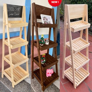  Kệ gỗ thông đựng hoa quả trái cây thực phẩm kệ decor trưng bầy trang trí nhiều tầng có bảng viết dán decal 