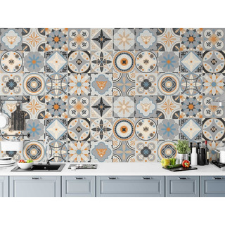 Decal gạch bông - Decal dán bếp chống thấm khổ lớn 5mx60 - HNDecor