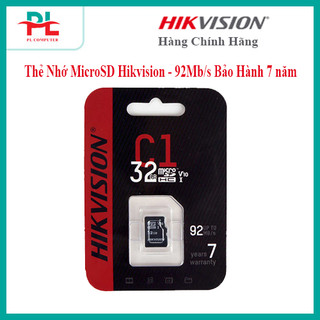 Thẻ nhớ microsd hikvision c1 v30 64gb - 92mb/s box class10 bảo hành 5 năm - hàng chính hãng