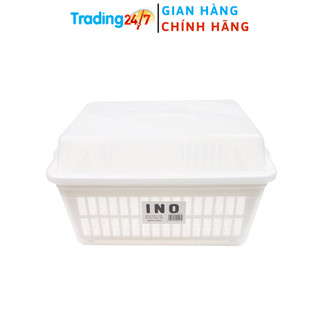 [Biên Hòa] Rổ úp bát đĩa có nắp Inomata - NỘI ĐỊA NHẬT BẢN