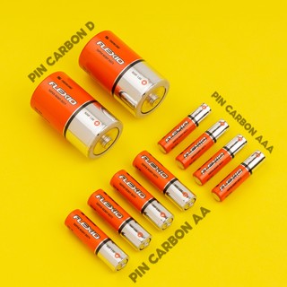 Combo 8 [ Vỉ 4 ] Pin Cacbon AA Thiên Long Flexio BAC-R6/4