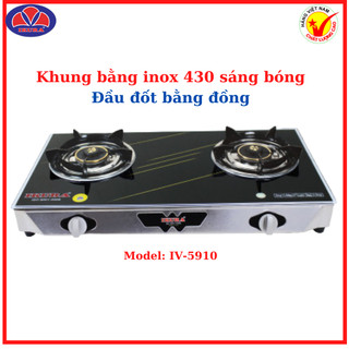 Bếp gas đôi mặt kiếng cường lực ikura - iv 5910