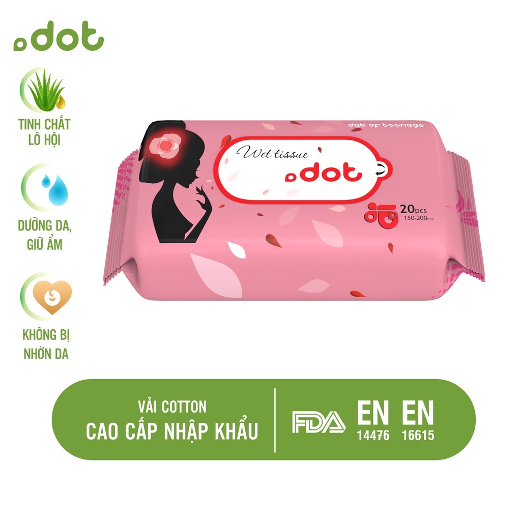 Khăn ướt vệ sinh chăm sóc da DOT 20 tờ/gói