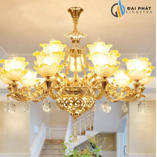 Đèn Chùm, Đèn Chùm Cổ Điển 226 Sang Trọng Trang Trí Phòng Khách Tặng Kèm Bóng (Bảo Hành 2 Năm)