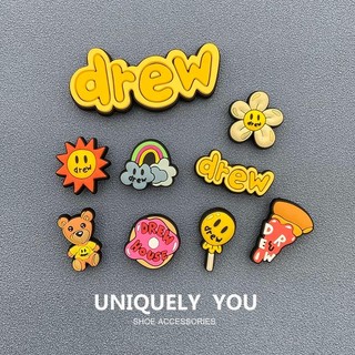 🍒charm🍒 set hình gắn charm 3d gắn dép lỗ - combo 9 hình gắn 3d drew house mặt trời