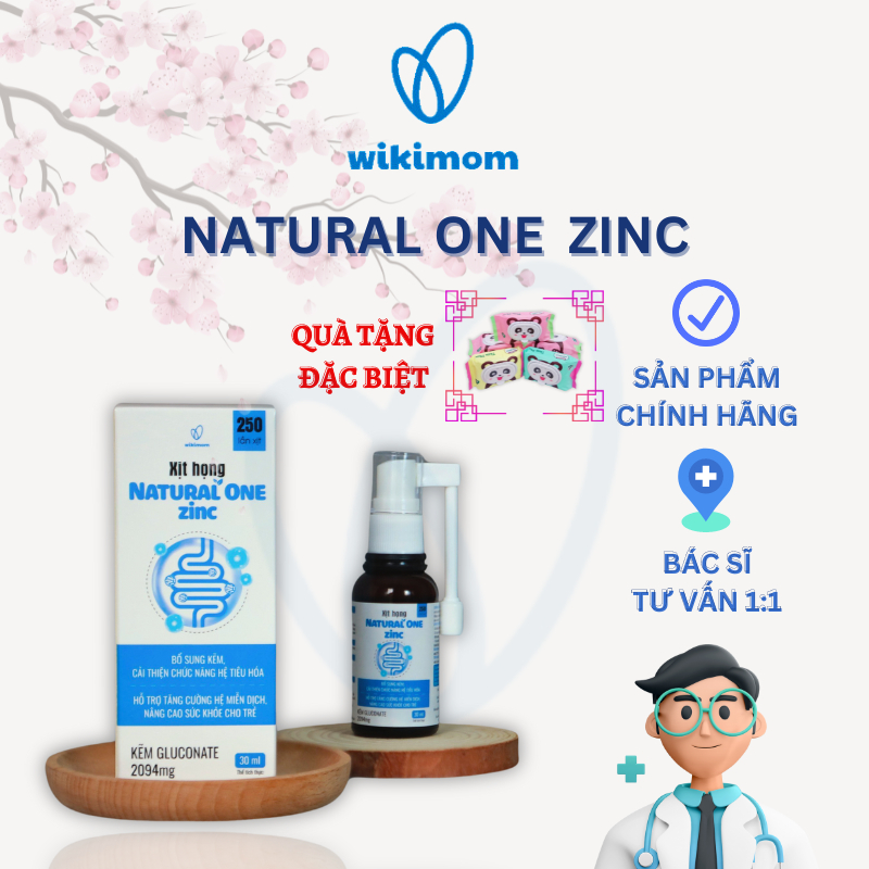 Xịt Kẽm Natural One Zinc 30ml Wikimom - Bổ sung Kẽm